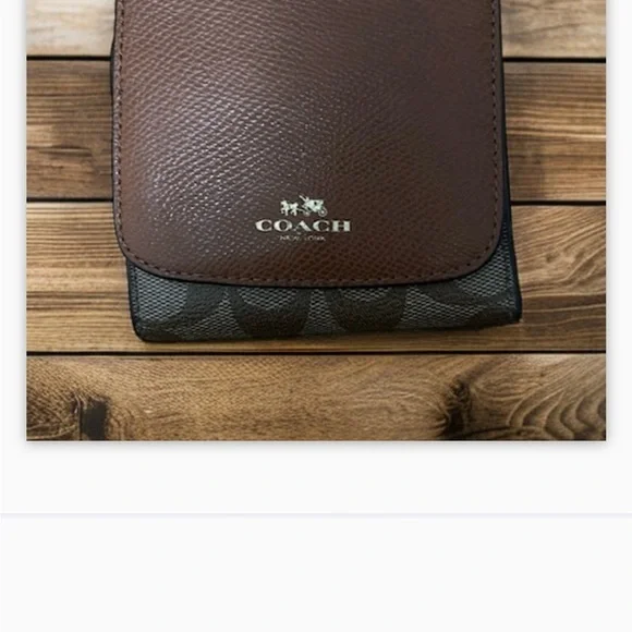 Coach Original Brown-tan SIGNATURE COATED CANVAS Wallet EUC-AUTHENTIC🍂 - Picture 9 of 13